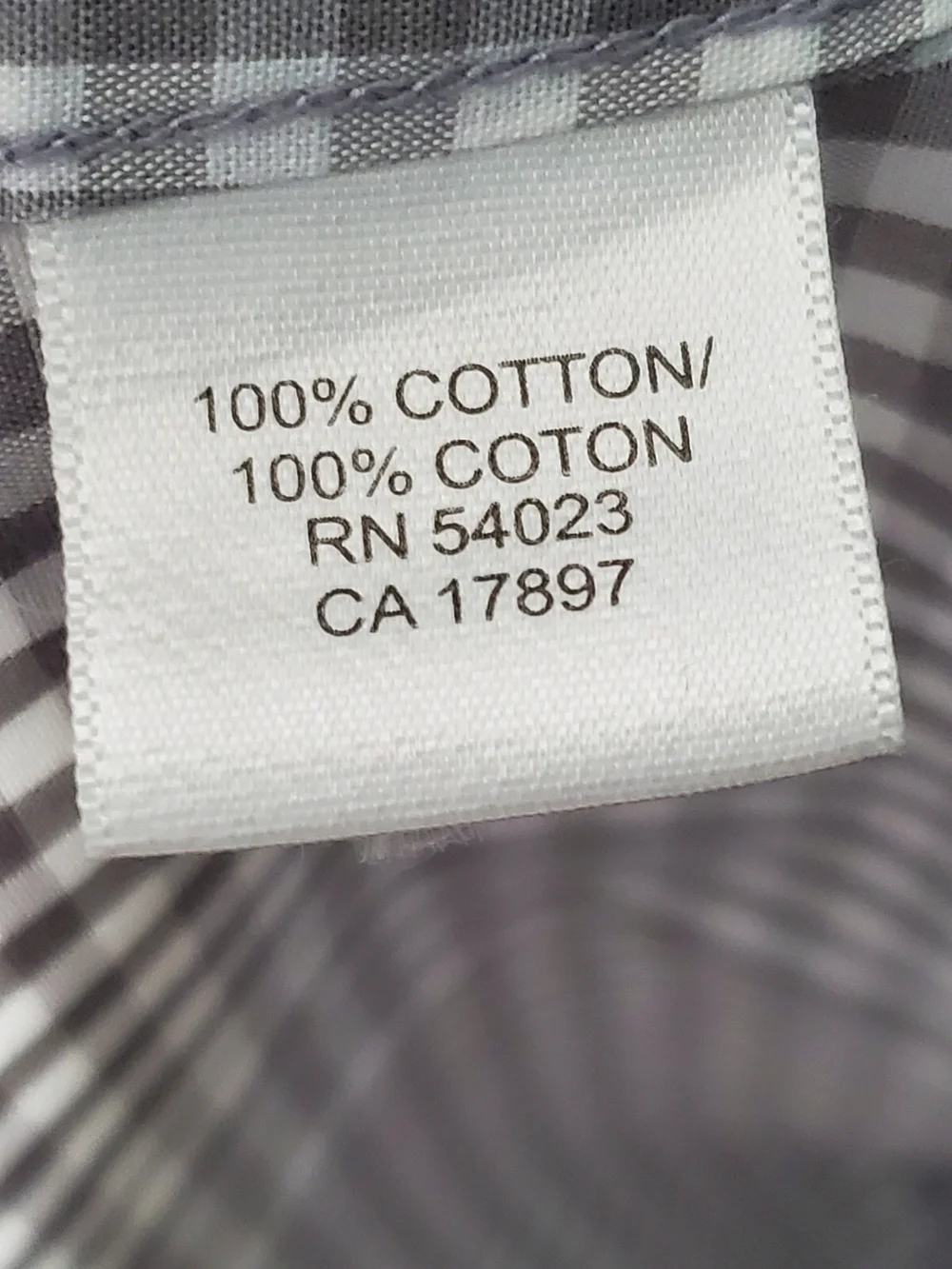 Banana Republic Gray & White Gingham Button-Down Shirt